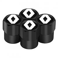 Ковпачки на ніпель для Renault Alitek Short Black Рено, 4 шт.