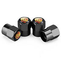 Ковпачки на ніпель для Porsche Alitek Short Black Порше (4 шт.)