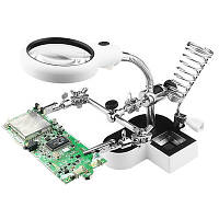 Третя рука тримач з лупою і підсвічуванням MG16126-AC2