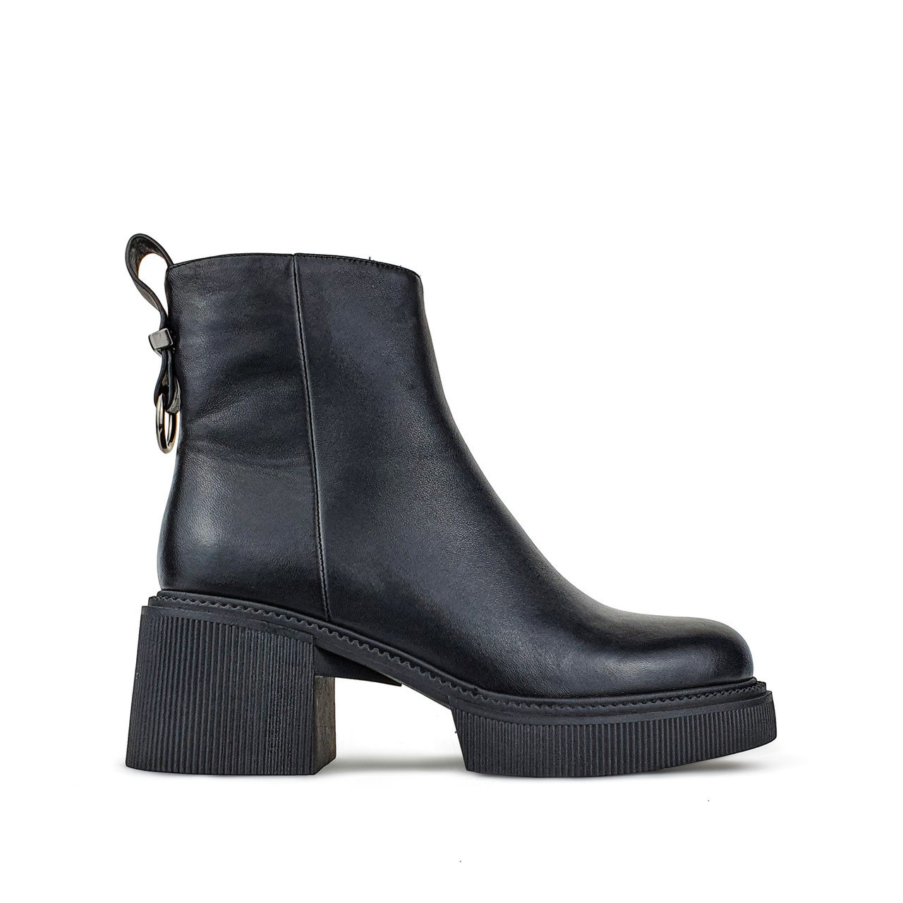 Ботильоны на Толстом Каблуке Женские Зимние Черные — Купить Недорого на ...