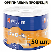 Диски DVD-R Verbatim Matt Silver, 50 шт, болванки двд-р