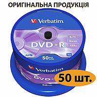 Диски DVD+R Verbatim Matt Silver, 50 шт, болванки двд+р