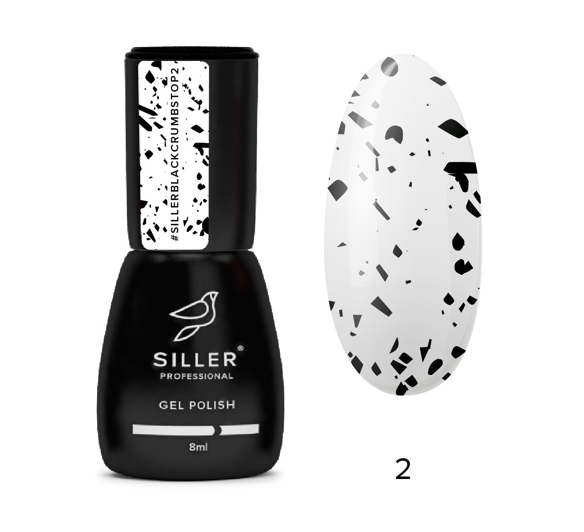 Top Siller Black Crumbs No Wipe No 2 (8 мл)