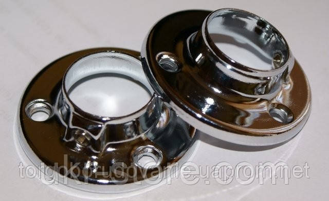 Кріплення на трубу хром "П'ятка", фото 1