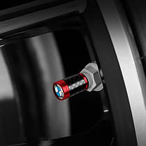 Ковпачки на ніпель для BMW Alitek Premium Carbon Red БМВ (4 шт), фото 3