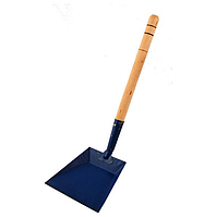 Совок для сміття металевий із дерев'яною ручкою