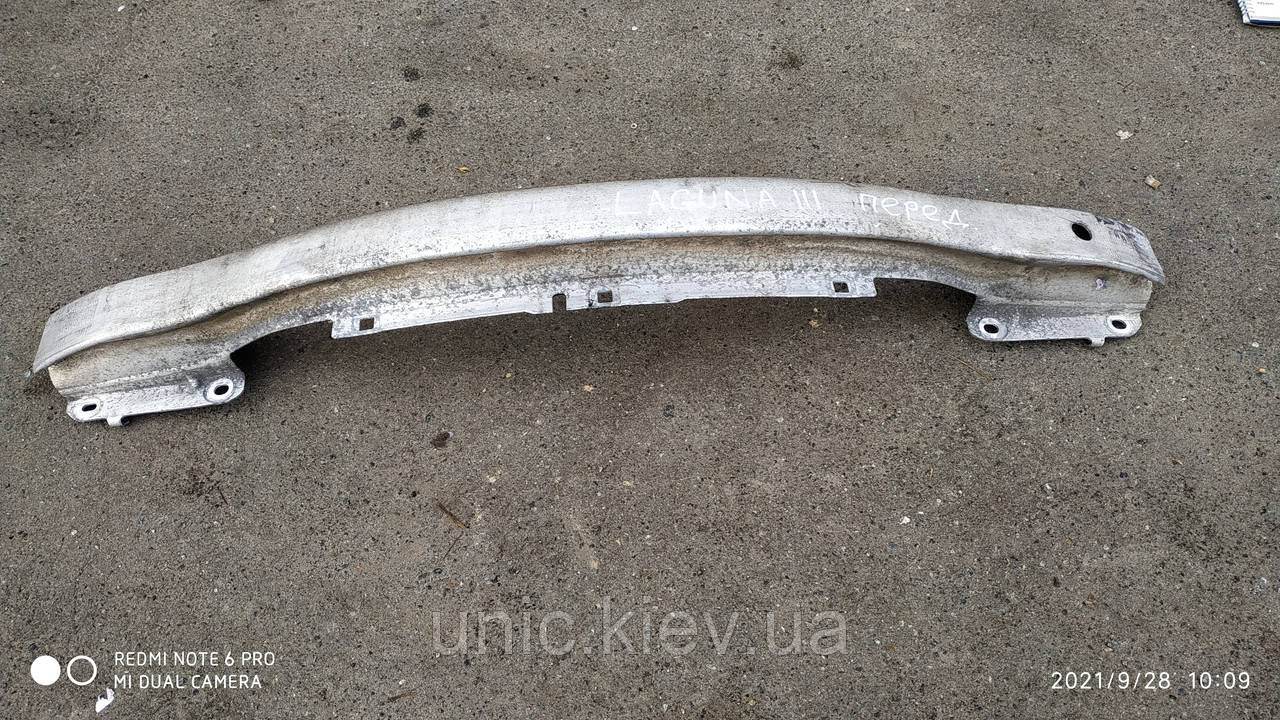 Підсилювач бампера переднього метал 752100002R Рено Лагуна 3 б/в, фото 1