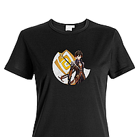 Футболка з принтом Genshin Impact Чжун Лі (Гео Архонт Моракс). Бавовна.