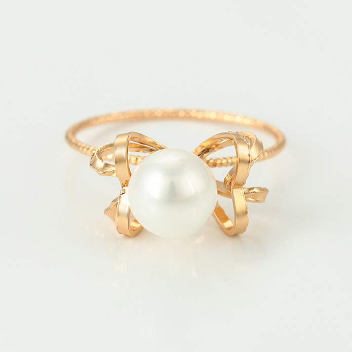 Каблучка Xuping 15460 штучні перли позолота 18К розмір 16, фото 1