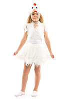 Детский карнавальный костюм КУРОЧКА белая для девочки 3,4,5,6,7 лет, детский новогодний костюм КУРОЧКИ
