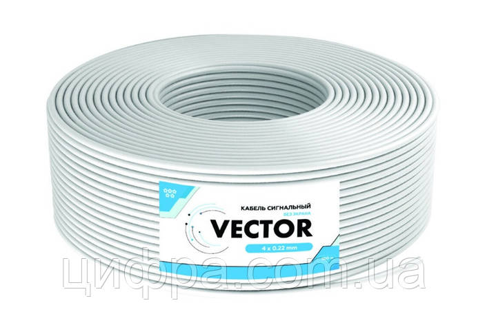 Кабель сигнальний Vector 4х0,22 без екрану МІДЬ, фото 1