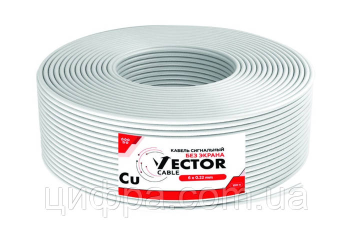 Кабель сигнальний Vector 6х0,22 без екрану МІДЬ, фото 1