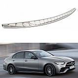 Захисна накладка на задній бампер для Mercedes-Benz C-Class W206 4Dr 2021+ /хромована нерж.сталь/, фото 3