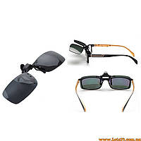 Поляризаційні окуляри антифари Sun Vision для водіїв антивідблиск насадка кліпса на окуляри з діоптріями 130х38мм (M)