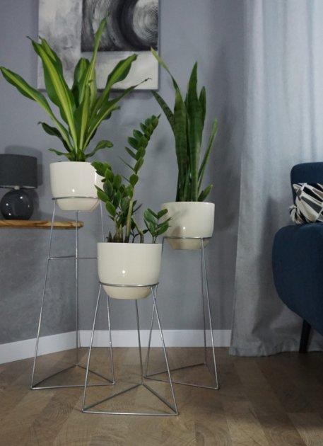 Комплект метале. підставок для квітів і вазонів Adore Decor "Скандинавські" (срібна)