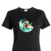 Футболка з принтом Genshin Impact Венті (Анемо Архонт Барбатос).