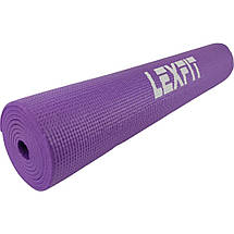 Килимок для йоги та фітнесу USA Style Lexfit LKEM-3010-0,5 см (фіолетовий, 173х61х0.5 см, ПВХ), фото 4