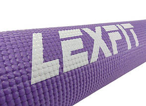 Килимок для йоги та фітнесу USA Style Lexfit LKEM-3010-0,5 см (фіолетовий, 173х61х0.5 см, ПВХ), фото 5