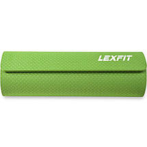 Килимок для йоги та фітнесу USA Style Lexfit LKEM-3039-0,8 (зелений, 182х61х0.8 см, термоеластопласт), фото 6