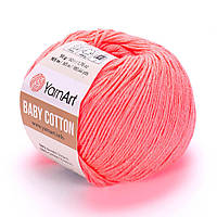 YarnArt Baby Cotton коралловый-неон №424