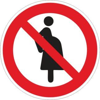 Знак безпеки Заборонено вагітним жінкам ДСТУ EN ISO 7010: 2019 (метал, пластик, плівка)