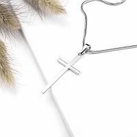 Срібний кулон Хрест родований