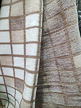 Бежевий плед у клітинку, євро розмір, Sarar, Туреччина