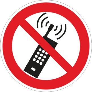 Знак безпеки Не активувати мобільний телефон ДСТУ EN ISO 7010: 2019 (метал, пластик, плівка)