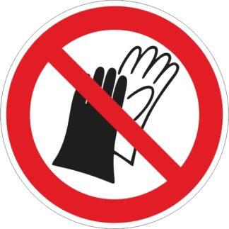 Знак безпеки Не використовувати рукавички ДСТУ EN ISO 7010: 2019 (метал, пластик, плівка)