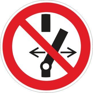 Знак безпеки Не змінювати стан вимикача ДСТУ EN ISO 7010: 2019 (метал, пластик, плівка)