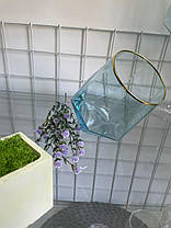 Склянка для напоїв з блакитного скла Грань 450 мл, фото 3