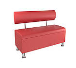 Диван BNB Флеш з нішею 1000x540x780 червоний. Флай 2210. Для офісу, приймальні, очікування, фото 2