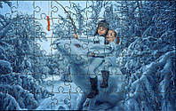 Пазл детский Зимние приключения 180х270 мм