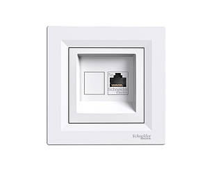 Asfora розетка комп'ютерна RJ45 UTP CAT.5e біла Schneider Electric, EPH4300121