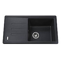 Гранітна мийка для кухні Globus Lux LUGANO графіт 7844