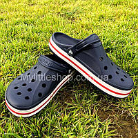 Сабо Crocs Bayaband Clog 42 р 27-27.5 см Синие с черным 205089-4CC-M9/W11 Navy