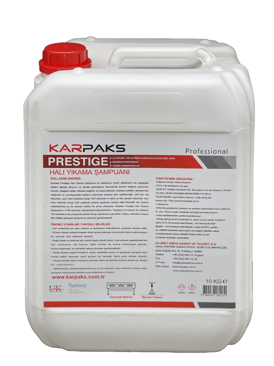 Ультра Концентрований Шампунь для килимів Karpaks Prestige, 10л