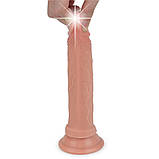 Реалістичний силіконовий фалоімітатор із присоскою Dual-Layered Platinum Silicone Nature Cock 7" Flesh, фото 2