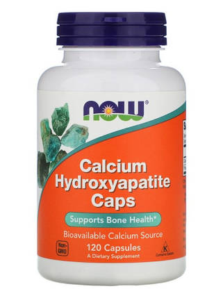Гідроксіапатит кальцію Now Foods Calcium Hydroxyapatite Caps 120 капсул, фото 4