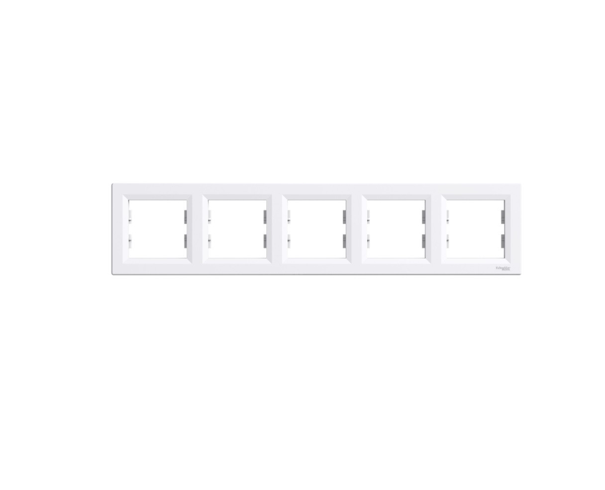 Asfora рамка п'ятимісна горизонтальна біла Schneider Electric, EPH5800521