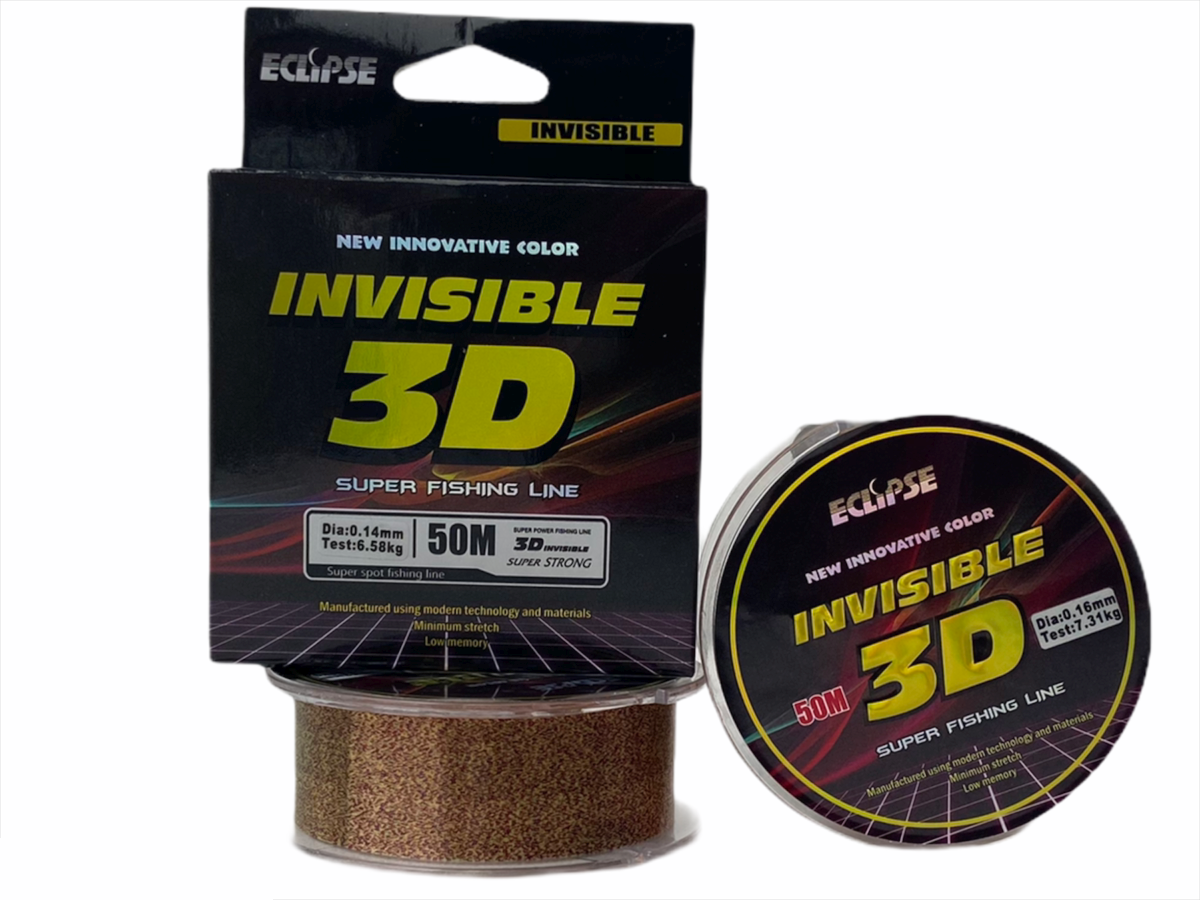 Лісочка 3D Eclipse невидима 0.08 3.8 кг мм 50м Invisible Line поводочна, фото 1