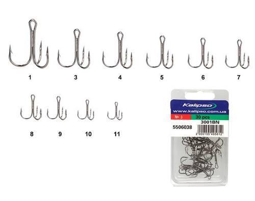 Гачок трійник №5 - (30шт) Kalipso