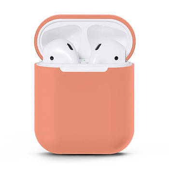 Чохол Silicone Case Soft для AirPods Peach (08) персиковий