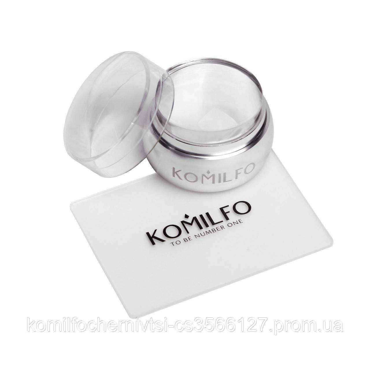 Komilfo штамп і скрапер (прозорий) 5*7 см