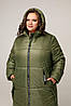 Модний жіночий пуховик з капюшоном. Великі розміри, фото 2
