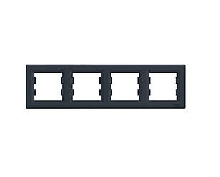 Asfora рамка четверна горизонтальна антрацит Schneider Electric, EPH5800471