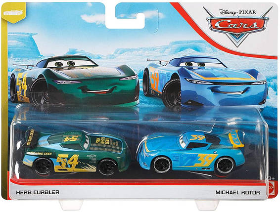 Тачки 3: Кев Кювет і Майкл Ротор (Herb Curbler & Michael Rotor) Disney Pixar Cars від Mattel, фото 2