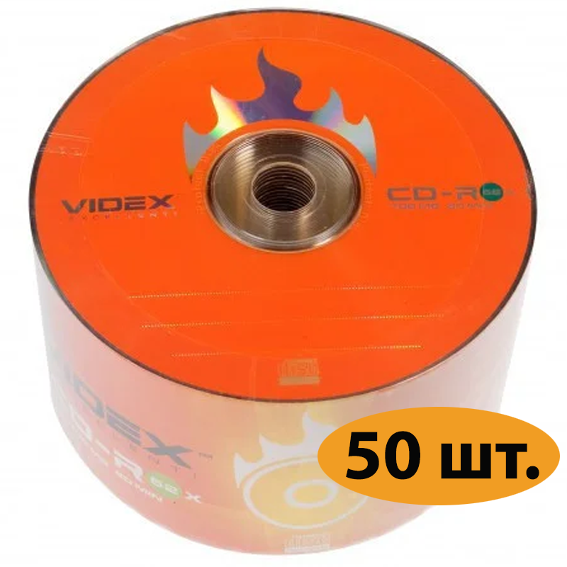 Диски CD-R 50 шт. Videx, 700Mb, 52x, Bulk Box - фото 1 - id-p939534025