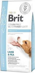 Brit GF Veterinary Diet Dog Obesity 2 кг - Беззерновая дієта при надмірній вазі з ягням