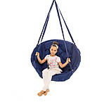 Гойдалка темно-синя навантаження 200 кг підвісне крісло гойдалка синє, фото 4